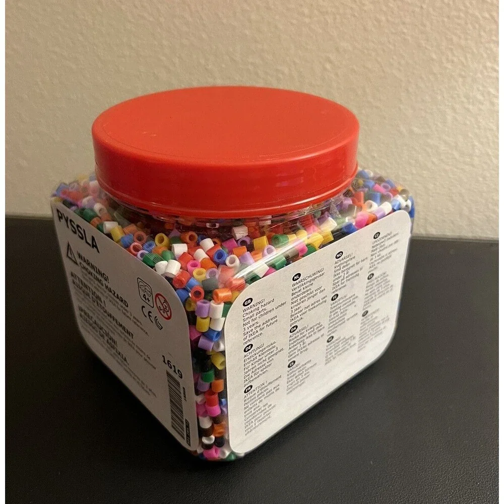 Ikea Pyssla (Perler) Beads 1lb 5oz Multicolor Rainbow Craft Beads  - New
